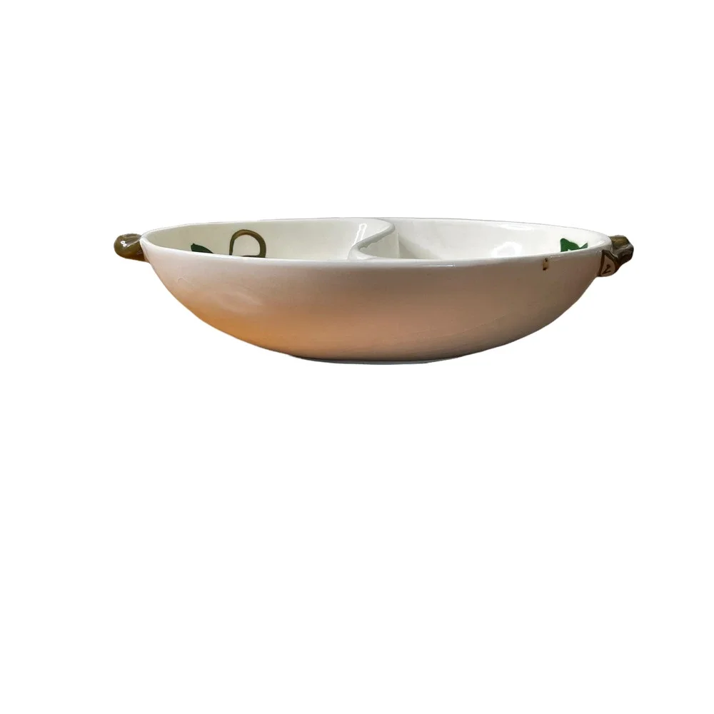 Vintage Metlox Poppytrail Divided Bowl California 9.75